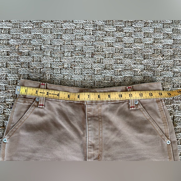 Vintage Ralph Lauren Polo Jeans Co. tan khaki carpenter maxi skirt 100% cotton - Picture 5 of 13